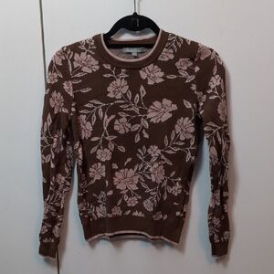 Daniel Rainn Brown and Pink Knit Sweater